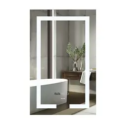Дзеркало Mixxus Hard MR06-60x80 (LED Touch, годинник, антизапотівання, димер, регулювання яскравості) MI6929