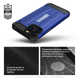 Чехол для Xiaomi Redmi 14C 4G/A4 5G Poco C75 4G/M7 5G, Panzer, синий, противоударный, бронированный, милитари, панель-накладка, защита всего корпуса, защита дисплея и камеры, термополиуретан (TPU) + поликарбонат (PC), ArmorStandart (ARM79374) - мініатюра 7