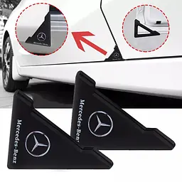 Захист кутів дверей Mercedes-Benz 2 шт Гумові 45х58х47 мм на скотчі Чорні Посилені (протиударні чохли від сколів)