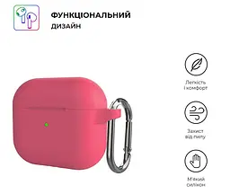 Чохол для навушників Armorstandart Hang Silicone Case Crimson для AirPods 3 [95393] - мініатюра 2