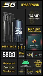Смартфон Ulefone Armor 10 5G 8/128Gb Black [65296] - мініатюра 3