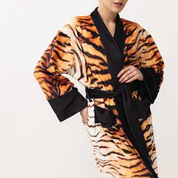 Кімоно жіноче з плюшевого велюру Kimono Soul of the tiger 18394 3XL - мініатюра 6