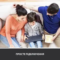 Клавіатура Logitech K400 Plus Touch Wireless UA Black (920-007145) - мініатюра 5