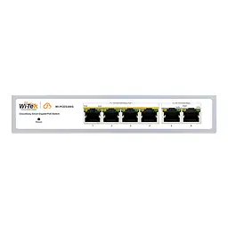 PoE-комутатор 6-портовий керований Wi-Tek WI-PCES306G V2 гігабітний, 4x1000Mbps PoE+, 2x1000Mbps Uplink, 60W, Cloud, ONVIF (73-00251) - мініатюра 4
