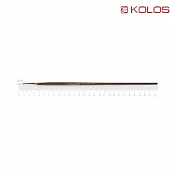 Пензель синтетика кругла Snow 1098R №000 довга ручка Kolos - мініатюра 4