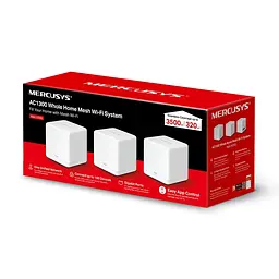 Система WiFi-Mesh Halo H30 AC1300, 2xGE LAN/WAN, 3мод Mercusys teh0017197 - мініатюра 7