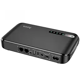 ДБЖ UPS для роутера Hoco DB62 UPS 20000mAh/18W/1USB/1TypeC/5/9/12v/POE 15-24V/LED black - мініатюра 2