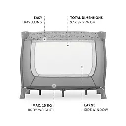 Дитячий манеж Hauck Sleep N Play SQ Nordic Grey (60649-0) - мініатюра 8
