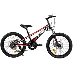 Спортивний велосипед дитячий Corso 118х19.5х65 см чорний 255960