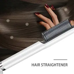 Електричний гребінець-випрямляч для волосся Hair Style UKC праска з турмаліновим покриттям 6 температурних режимів Білий - мініатюра 3