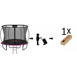 Батут із внутрішньою сіткою THUNDER Inside Ultra 6FT 185 см Black/Pink - мініатюра 4