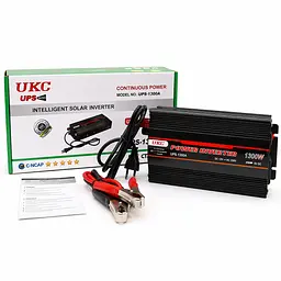 Перетворювач автомобільний інвертор UKC AC/DC UPS 1300 Ватт із зарядкою на 15 Ампер - мініатюра 3