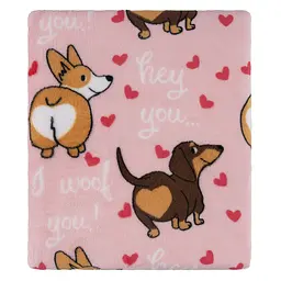 Плед Ardesto Flannel 160х200см, 100% поліестер, песики з сердечками (ART0123PB) - мініатюра 2