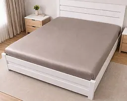 Простирадло на резинці LARA сатин LUX dp13256 COFFEE 160х200+25 см - мініатюра 2