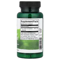 Листя оливи Olive Leaf Extract 400 mg Full Spectrum, 60 капсул Swanson vit0004300 - мініатюра 2