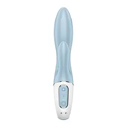 Вібратор-кролик Satisfyer Air Pump Bunny 1 20 см блакитний - мініатюра 5