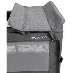 Ліжко-манеж VELANO Tino з другим ярусом та пеленатором Dark grey (46160) - мініатюра 3