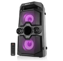 Портативна колонка бумбокс Real-El RX771 Boombox 50W Bluetooth TWS, Караоке, RGB, Чорний - мініатюра 5