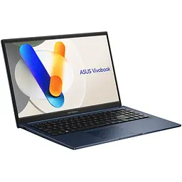 Ноутбук ASUS VivoBook 15 R1504VA-BQ110, Intel Core i3-1315U до 4.5 ГГц, 15.6-дюймовий Full HD, 8 ГБ, SSD 512 ГБ, графіка Intel UHD, Free DOS, синій - мініатюра 2