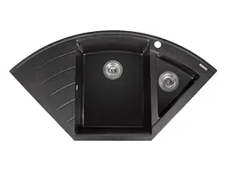 Кухонна мийка Miraggio EUROPE black (0002562) Граніт, Врізна, Чорний