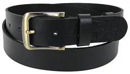 Ремінь чоловічий шкіряний під джинси Skipper 1502-38 3.8 см Чорний - мініатюра 1
