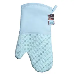 Рукавичка-прихватка Ardesto Tasty Baking, 35х19см, силікон, бавовна, блакитний (AR2327T)