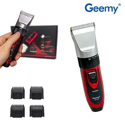 Машинка для стрижки волосся Geemy GM-550 тример для гоління бороди бодігруммер на акумуляторі - мініатюра 2