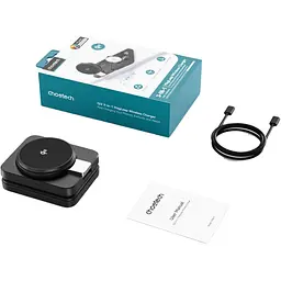 Бездротовий зарядний пристрій Choetech T636-F Qi2 3in1 Foldable Magsafe Wireless Charger Black [127160] - мініатюра 7