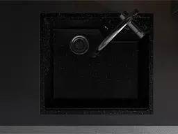 Кухонна мийка Miraggio Lisa 497x557 black 0002249, Чорний - мініатюра 7