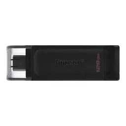 Флеш накопичувач USB 128Gb Kingston DataTraveler 70, Black, Type-C 3.2 Gen 1 (DT70/128GB) - мініатюра 2