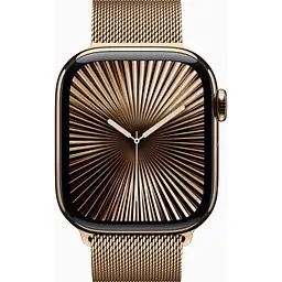Смарт-годинник Apple Watch Series 10 GPS + Cellular 42mm Gold Titanium Case w. Gold Milanese Loop (MX083) - мініатюра 2