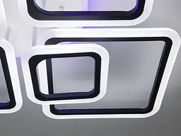 Стельовий світильник LED Diasha A8160/6BK, 150W, 3200K-6500K, чорний метал, акрил, сучасний стиль для дому - мініатюра 5