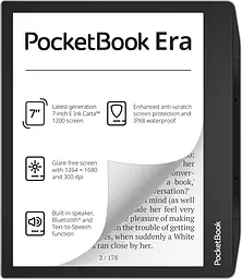 E-Ink Carta 1200, 1680x1264, 300 dpi, Wi-Fi, microSD, 16Гб, IPX8, 1700 мА* рік, підсвічування (PB700-U-16-WW)