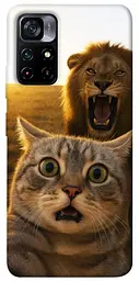 Чохол Demsky Shocked cat and lion для Xiaomi Poco M4 Pro 5G