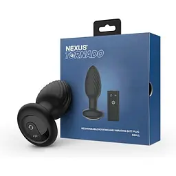 Анальна пробка Nexus Tornado Remote Control Rotating Butt Plug Black - мініатюра 6