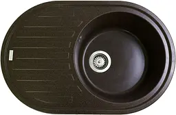Кухонна мийка Adamant ELLIPSIS коричнева 765x495x200 мм, з крилом 76,5 см - мініатюра 3