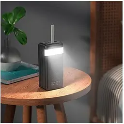Зовнішній акумулятор Hoco J86B Electric fully compatible 60000mAh чорний - мініатюра 5