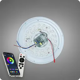Люстра світлодіодна 517 Dlight RGB з пультом і колонкою 45Вт Білий (02171) - мініатюра 8