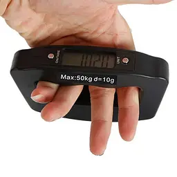 Кантер ручные электронные весы для багажа с подсветкой Luggage Scale 50kg (1522 ACS A09) ручні ваги - миниатюра 3