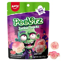 Жувальні цукерки Amos Halloween Peelerz Zombie Snacks 170г - мініатюра 3