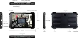 Планшет AGN T86X 8” HD /8GB/128GB/ G99 /8500mAh/ 13+5Мп /MIL-STD-810H/ IP67/LTE/NFC/ 2D Scaner Black - мініатюра 9