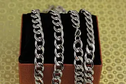 Ланцюг Xuping Jewelry круглий панцирний 60 см 10 мм сріблястий - мініатюра 2