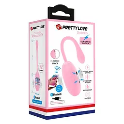 Віброяйце PRETTY LOVE DOREEN 3 Electric Shock / 12 Vibrations USB, APP PRETTY LOVE BI-014609HP-1 98606 - мініатюра 3