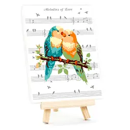 Картина за номерами, Melodies of Love , 15х20см, з мольбертом, ROSA START - мініатюра 3