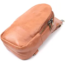Цікава сумка через плече в модному кольорі з екошкіри Vintage 22793 руда - мініатюра 9