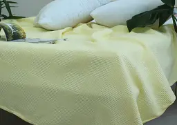 Простирадло-покривало Tag Tekstil піке 160х235 см. Клітина жовта - мініатюра 5