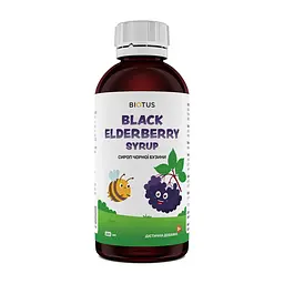 Сироп чорної бузини дитячий, Kids Black elderberry syrup, Biotus, 250 мл (BIO-533303)