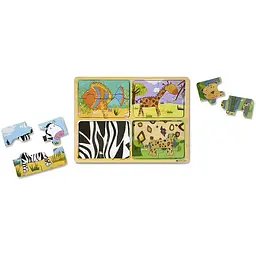 Пазли Melissa & Doug Тварини дерев'яні у футлярі (MD31362) - мініатюра 4