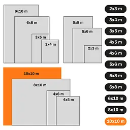 Тент тарпауліновий Polax 10 x 10 м, 110 гр/м2, з вушками, двостороння ламінація (70-127) - мініатюра 8