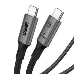 Дата кабель USB-C to USB-C 1.0m USB4 40Gbps 240W 8K60Hz black Armorstandart (ARM81921) - мініатюра 4